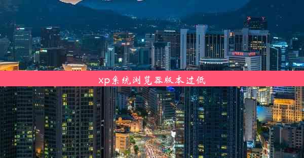 xp系统浏览器版本过低