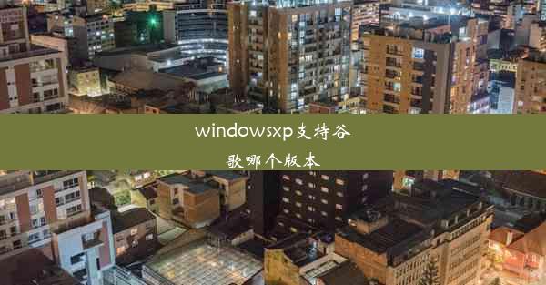 windowsxp支持谷歌哪个版本