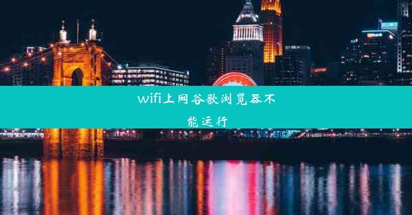 wifi上网谷歌浏览器不能运行