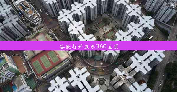 谷歌打开显示360主页