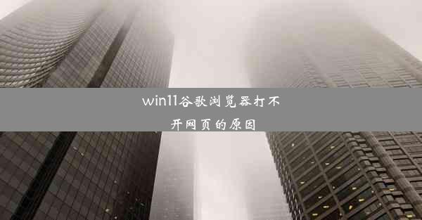 win11谷歌浏览器打不开网页的原因