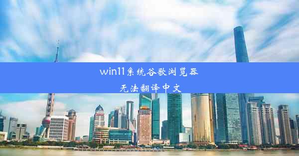 win11系统谷歌浏览器无法翻译中文