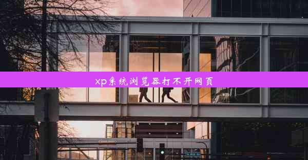 xp系统浏览器打不开网页