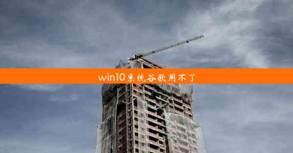 win10系统谷歌用不了