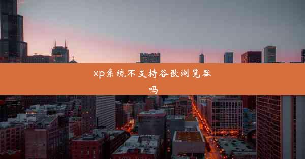 xp系统不支持谷歌浏览器吗