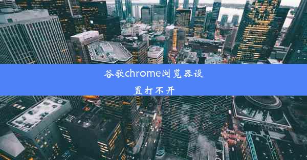 谷歌chrome浏览器设置打不开