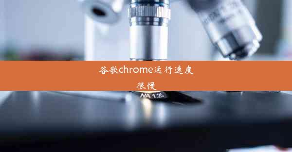 谷歌chrome运行速度很慢