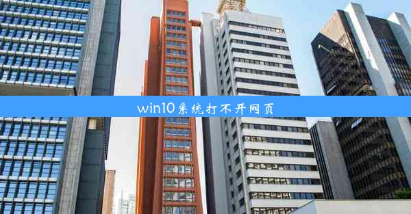 win10系统打不开网页