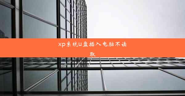 xp系统u盘插入电脑不读取