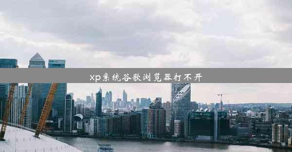 xp系统谷歌浏览器打不开