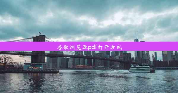 谷歌浏览器pdf打开方式