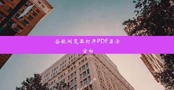 谷歌浏览器打开PDF显示空白