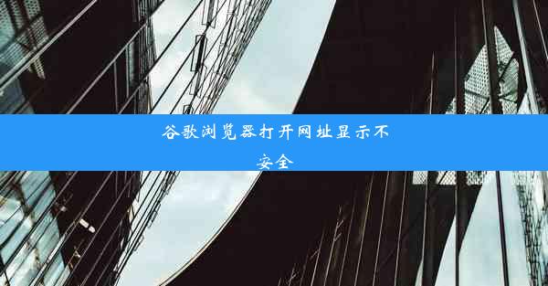 谷歌浏览器打开网址显示不安全