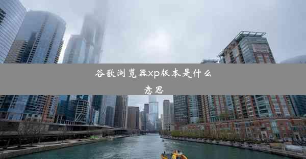 谷歌浏览器xp版本是什么意思