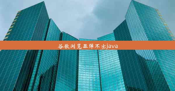 谷歌浏览器弹不出java