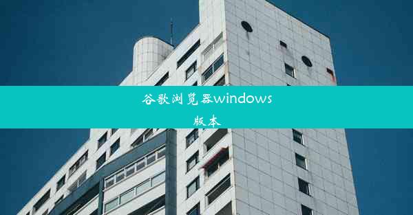 谷歌浏览器windows版本