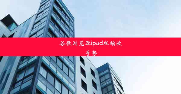 谷歌浏览器ipad版缩放手势