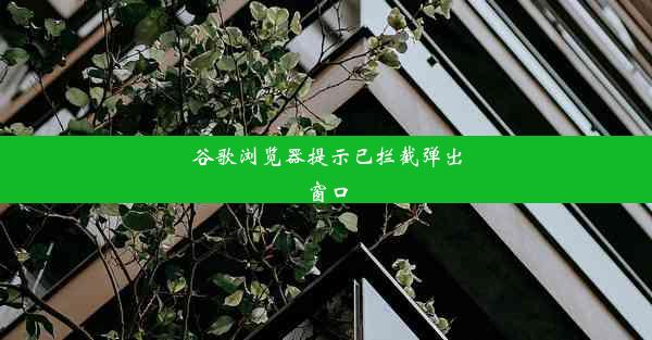 谷歌浏览器提示已拦截弹出窗口