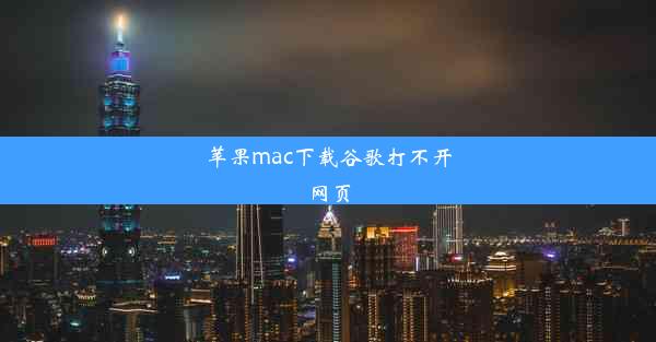 苹果mac下载谷歌打不开网页