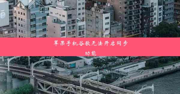 苹果手机谷歌无法开启同步功能