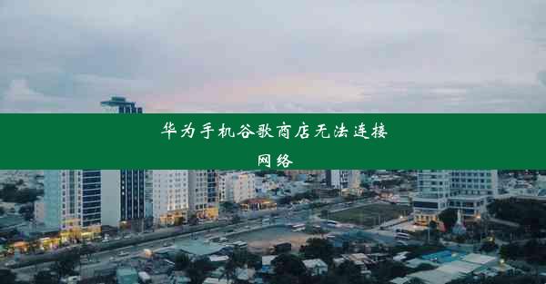 华为手机谷歌商店无法连接网络