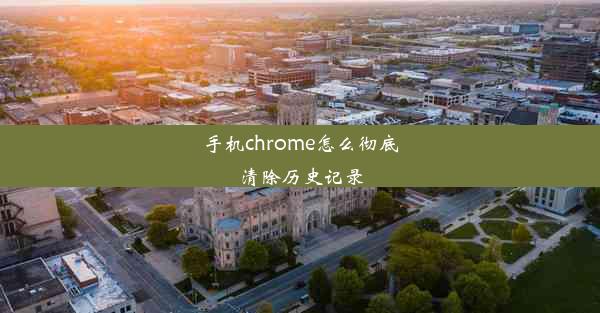 手机chrome怎么彻底清除历史记录