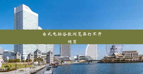 台式电脑谷歌浏览器打不开网页