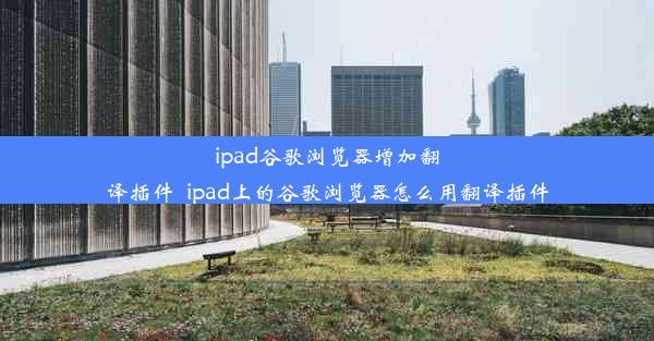 ipad谷歌浏览器增加翻译插件_ipad上的谷歌浏览器怎么用翻译插件