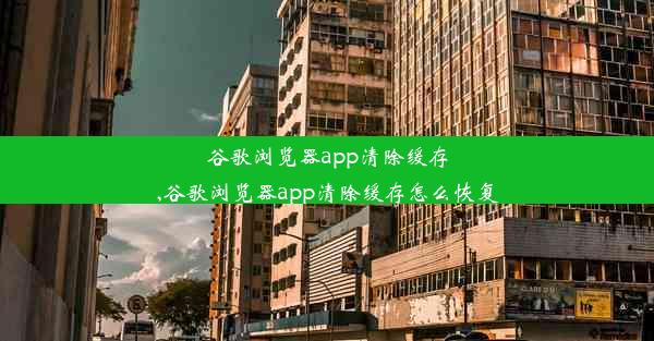 谷歌浏览器app清除缓存,谷歌浏览器app清除缓存怎么恢复