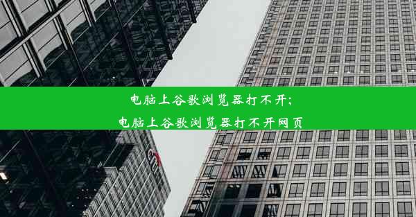 电脑上谷歌浏览器打不开;电脑上谷歌浏览器打不开网页