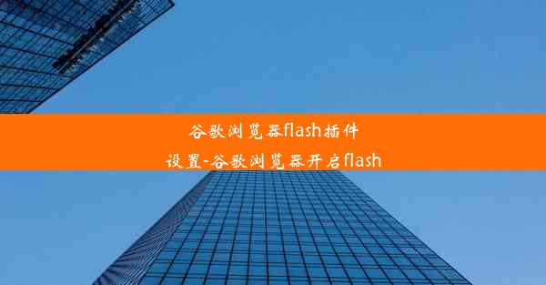 谷歌浏览器flash插件设置-谷歌浏览器开启flash