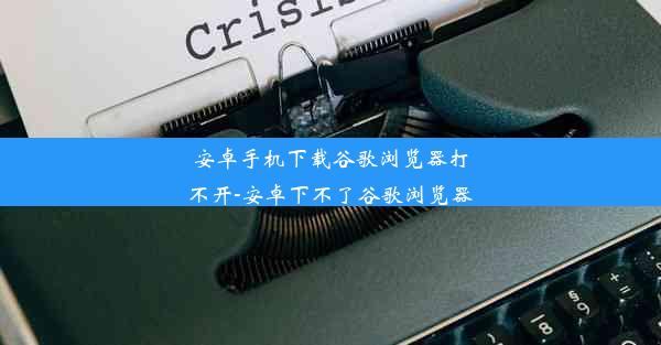 安卓手机下载谷歌浏览器打不开-安卓下不了谷歌浏览器