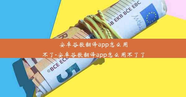 安卓谷歌翻译app怎么用不了-安卓谷歌翻译app怎么用不了了