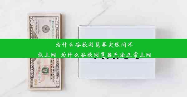 为什么谷歌浏览器突然间不能上网_为什么谷歌浏览器无法正常上网