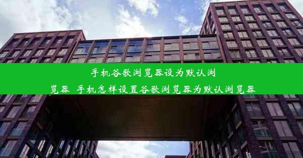 手机谷歌浏览器设为默认浏览器_手机怎样设置谷歌浏览器为默认浏览器