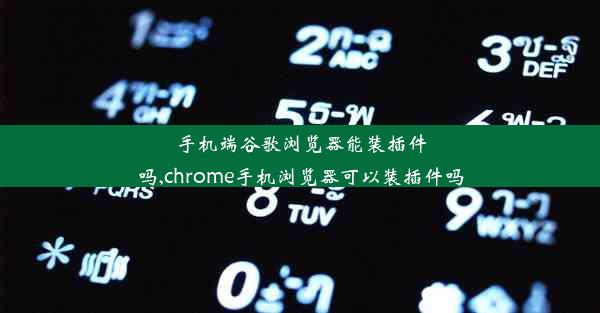 手机端谷歌浏览器能装插件吗,chrome手机浏览器可以装插件吗