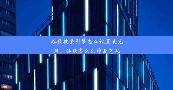 谷歌搜索引擎怎么设置麦克风、谷歌怎么允许麦克风