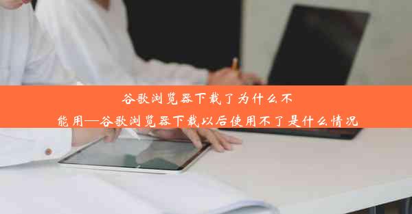 谷歌浏览器下载了为什么不能用—谷歌浏览器下载以后使用不了是什么情况