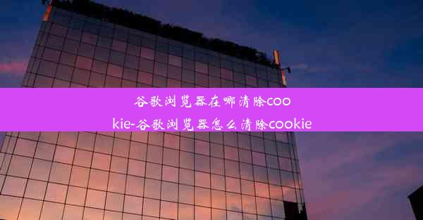 谷歌浏览器在哪清除cookie-谷歌浏览器怎么清除cookie