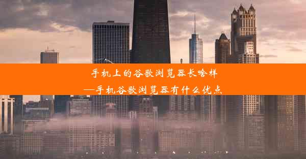 手机上的谷歌浏览器长啥样—手机谷歌浏览器有什么优点