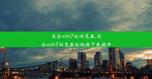 适合win7的浏览器,适合win7浏览器的视频下载插件