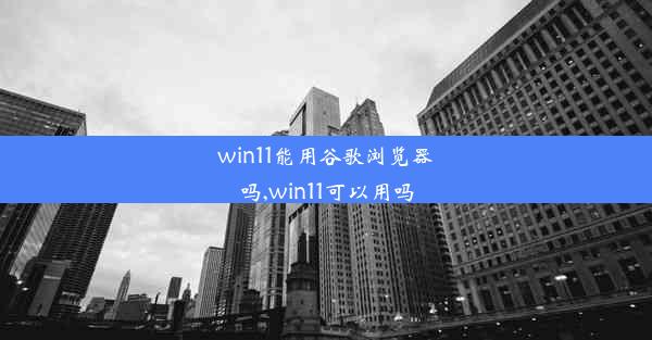 win11能用谷歌浏览器吗,win11可以用吗