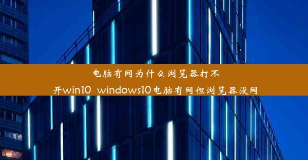 电脑有网为什么浏览器打不开win10_windows10电脑有网但浏览器没网