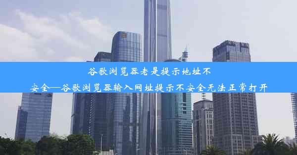 谷歌浏览器老是提示地址不安全—谷歌浏览器输入网址提示不安全无法正常打开