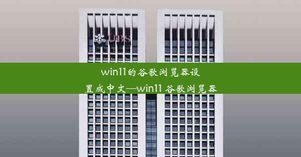 win11的谷歌浏览器设置成中文—win11 谷歌浏览器