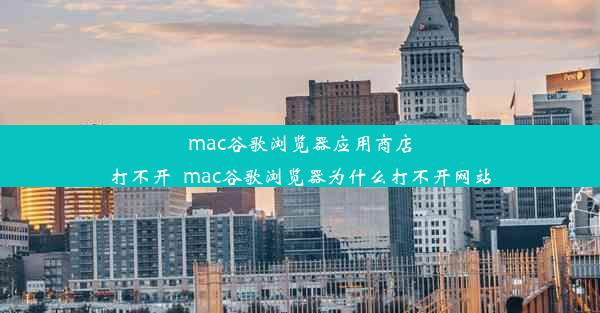 mac谷歌浏览器应用商店打不开_mac谷歌浏览器为什么打不开网站