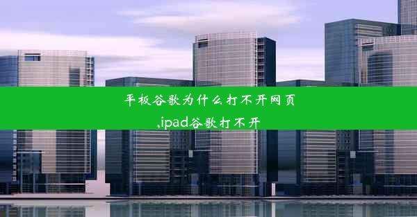 平板谷歌为什么打不开网页,ipad谷歌打不开