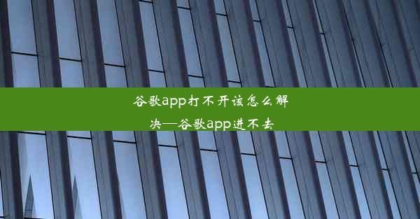 谷歌app打不开该怎么解决—谷歌app进不去