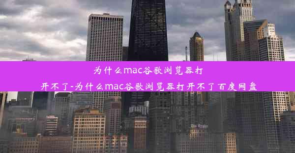 为什么mac谷歌浏览器打开不了-为什么mac谷歌浏览器打开不了百度网盘