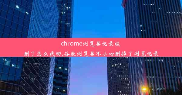 chrome浏览器记录被删了怎么找回,谷歌浏览器不小心删掉了浏览记录